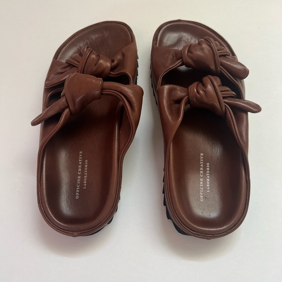 Officine Creative Brown Knotted-Strap Sandals Size 37 - Picture 7 of 7